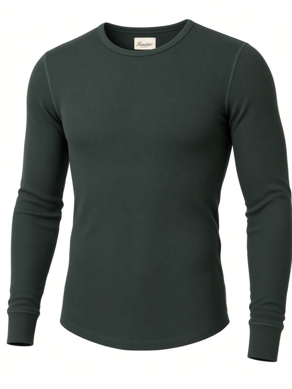 Thermal HI-lo Men's Dark Green Long-Sleeve Thermal Tee